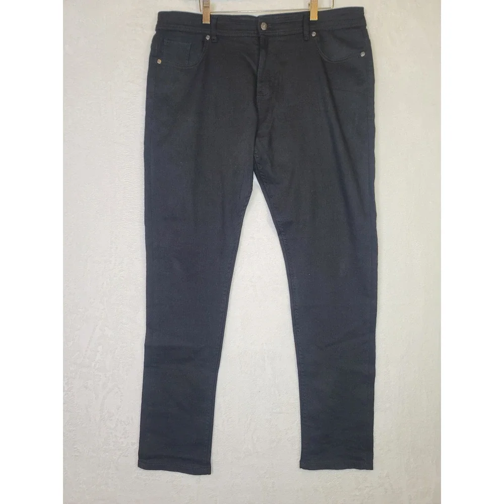 Zara Man SMG Jeans Mens 36 Black Stretch Slim Fit Minimalist Pants 38x32 Preppy